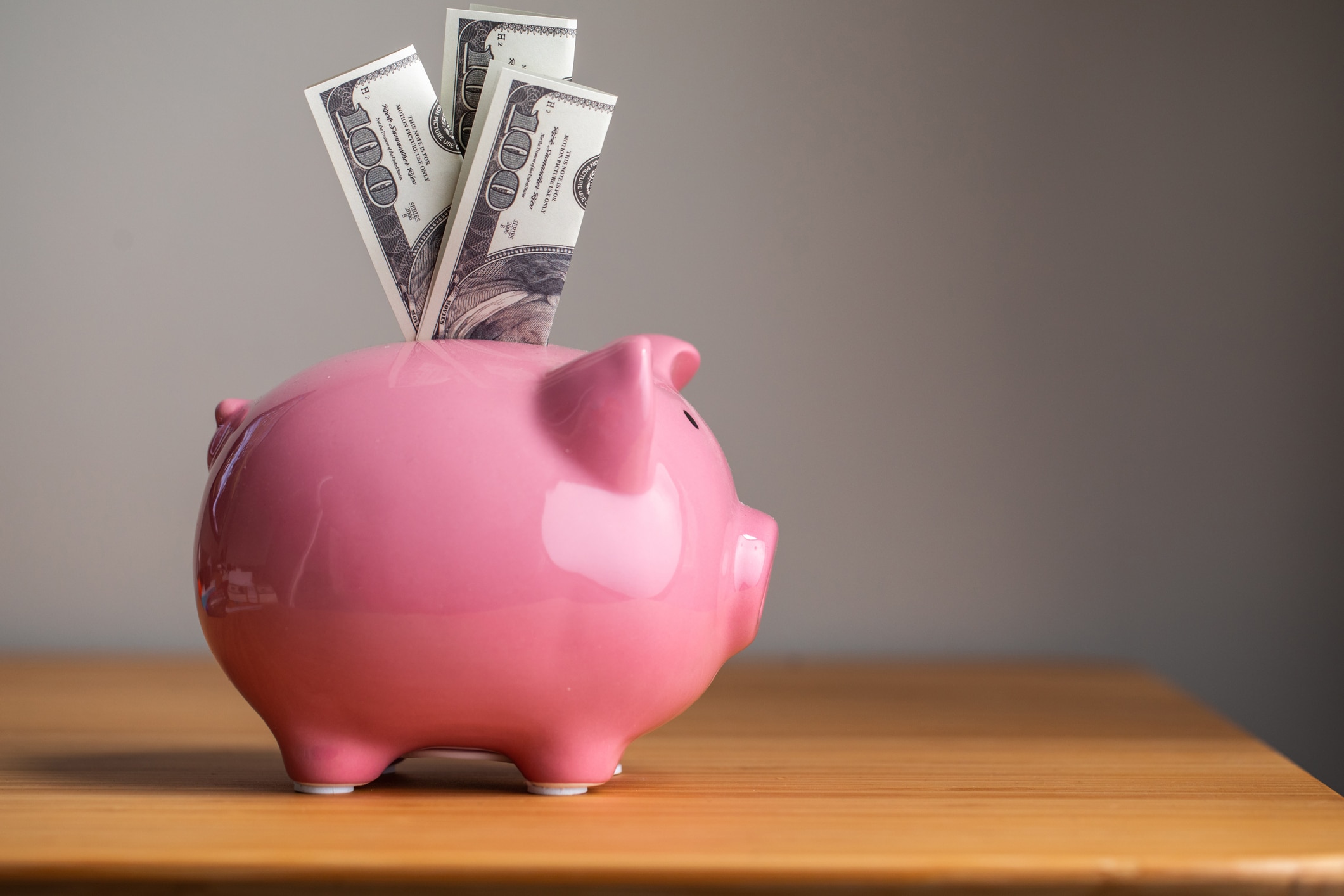 Piggy Bank and US Dolar