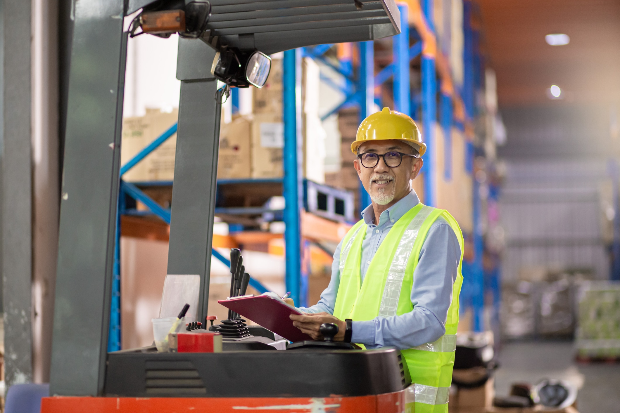 Machine Operator Jobs, Asian Chinese senior warehouse worker operating forklift driver working in industry factory Indeed Flex