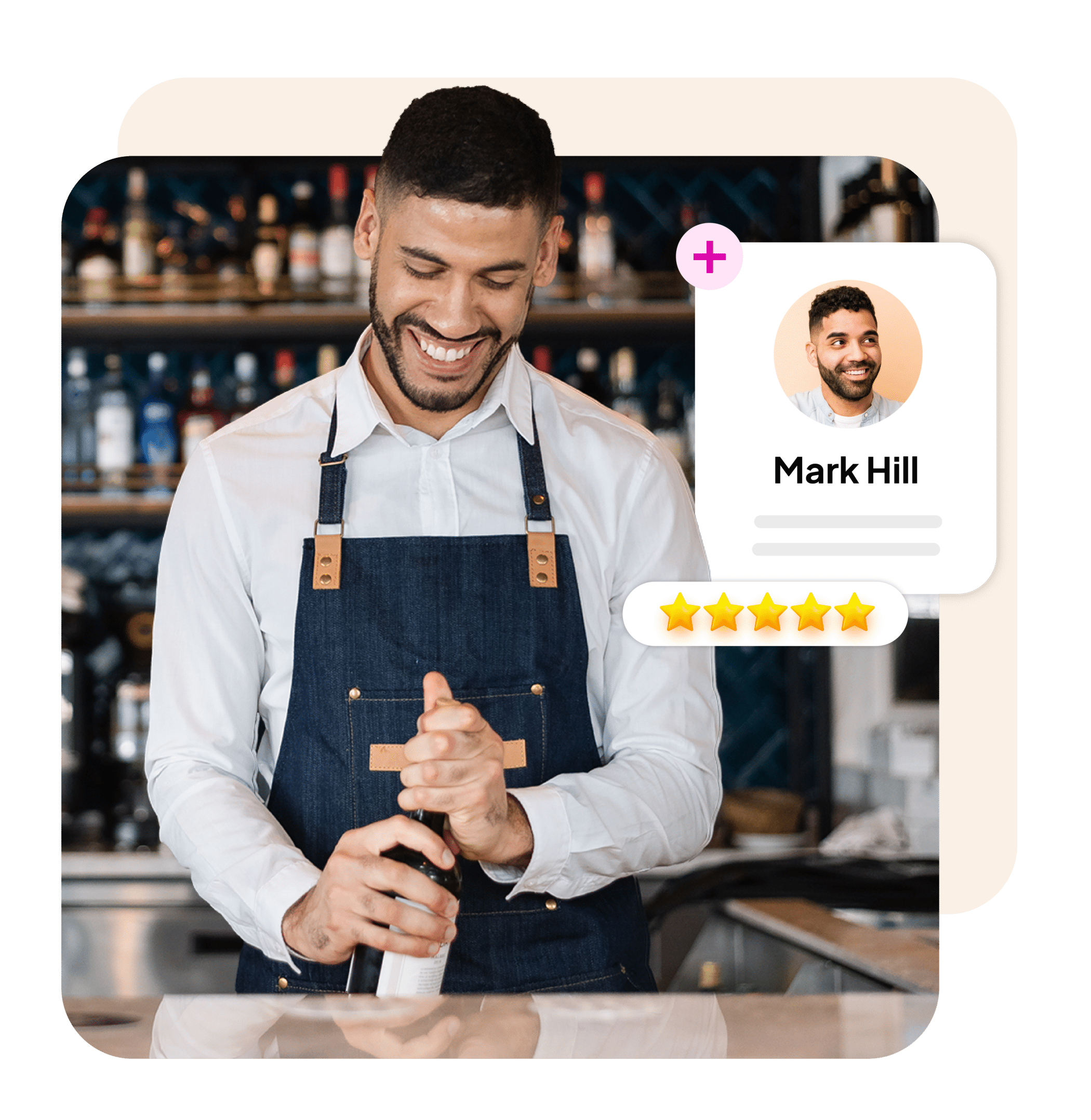Hired restaurant staff from a restaurant staffing agency